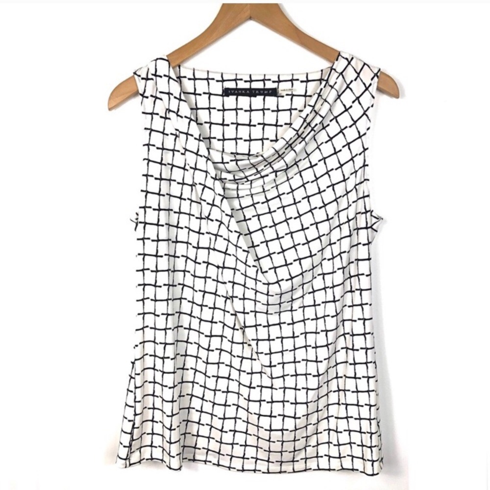 NWT Ivanka Trump Shell Top w/Asymmetrical Neckline